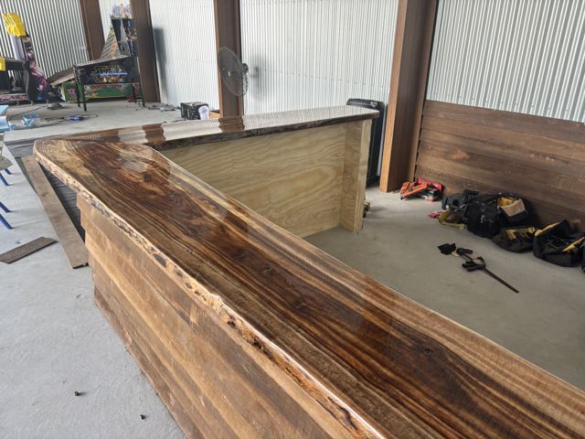 Custom Hardwood Bar & Entertainment Shed — photo 6, Curtain Constructions
